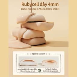 Mút Tán Kem Nền AMORTALS Big Size Bộ Mút Trang Điểm XL Kèm Hộp Đựng Mút Tán Phấn Cushion Mềm Mịn DOLLYDOLLY COSMETICS 6