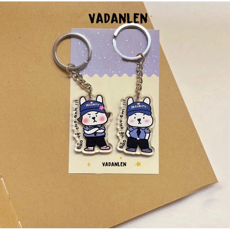 Móc khoá quà tặng couple lời nhắn siêu cutee  - VADANLEN