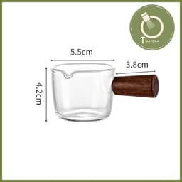Cốc thủy tinh cán gỗ đong sữa 50ml 3