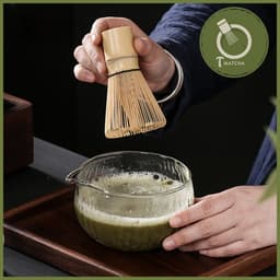 Chawan, Chén thủy tinh sần pha matcha 500ml (JJ-03) 4