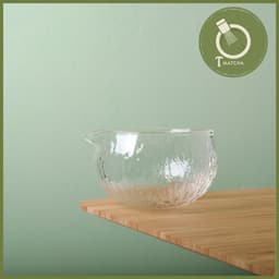 Chawan, Chén thủy tinh sần pha matcha 500ml (JJ-03) 2