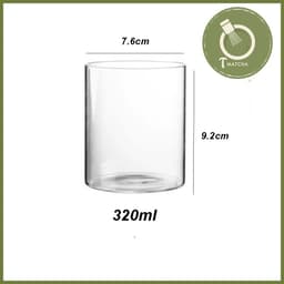 Cốc thủy tinh trụ miệng thẳng 320ml (BG91) 3