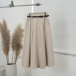 Chân Váy Kaki Kiểu Dáng Xòe,Thiết Kế Cạp Bán Chun Co Giãn Dễ Mặc M2328 5