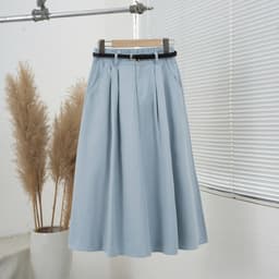 Chân Váy Kaki Kiểu Dáng Xòe,Thiết Kế Cạp Bán Chun Co Giãn Dễ Mặc M2328 2