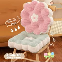 Đệm Ghế Dày Hình Bánh Quy, Nệm Lót Sàn Mềm Mịn Dễ Thương Đệm Văn Phòng Chất Nỉ Nhung Nhà miu gấu xinh 3