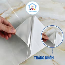 (Combo200 Tấm) Miếng Dán Tường Vân Đá Bóng cao cấp 30x60cm có keo sẵn, chống thấm, cách nhiệt 9