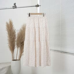 Chân váy maxi hoa nhí 2081, thiết kế cạp chun co giãn, phong cách vintage nhẹ nhàng 3