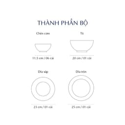 Bộ Chén Dĩa Sứ Cao Cấp Minh Long - Jasmine - Thôn dã 6
