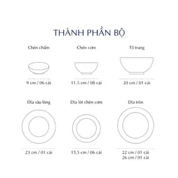 Bộ Chén Dĩa Sứ Cao Cấp Minh Long - Daisy - Hồng Mai 5