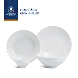 Bộ Chén Dĩa Sứ Cao Cấp Minh Long  - Daisy - Trắng 1