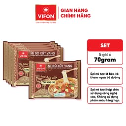 [Combo Halloween] Set 5 Gói Mì Tươi Bò Xốt Vang/Thịt Bằm/Tôm Chua Cay VIFON - Sợi Dai Ngon, 70g/Gói 4