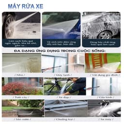 [ Chính Hãng ] Máy Rửa Xe | Máy Rửa Xe Cao Áp Có Chỉnh Áp| Chống Giật | Lõi Đồng 100% 5