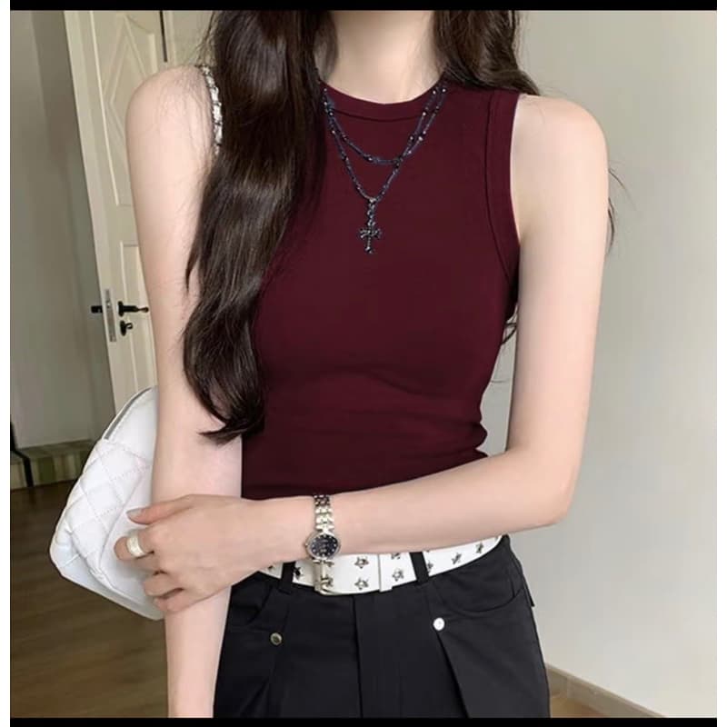 Áo Ba Lỗ Nữ Cotton Mịn Mát LENOGl, Áo 2 Dây Nữ Bản To, TankTop Nữ Phù Hợp Đi Tập Đi Chơi m681