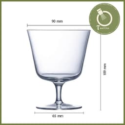 Ly thủy tinh chân ngắn 300ml (BG122) 2