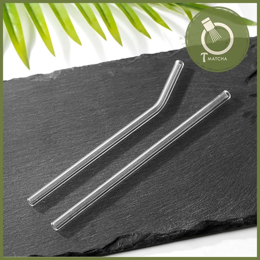 Ống hút thủy tinh trong suốt thẳng, cong 20cm