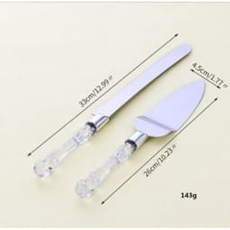 set dao cắt và dao xúc bánh kem inox 1