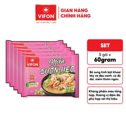 [VOUCHER HOT 10%] Combo 5 Gói Miến Măng Vịt/Miến Sườn Heo/Miến Lẩu Thái - Hương Vị Đậm Đà, 58g/Gói 5
