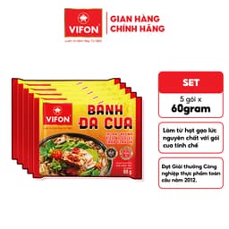 [VOUCHER HOT 10%] Set 5 Gói Bánh Đa Cua/Bánh Đa Tôm/Bún Riêu Cua VIFON 4