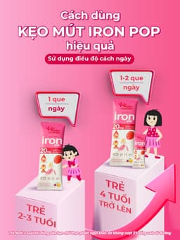 Kẹo mút bổ sung Sắt Happy Vitamin - Hỗ trợ đề kháng khỏe, phát triển toàn diện cho trẻ Hộp 25 Que 10