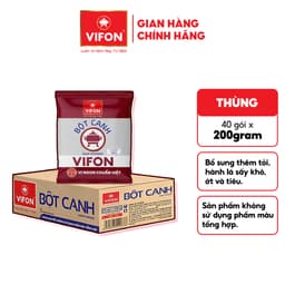 [VOUCHER HOT 10%] Thùng 40 Gói Bột Canh 14% VIFON 200g Gia Vị Súp Đậm Đà Bổ Sung Tỏi Ớt Tiêu 2
