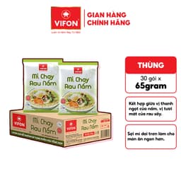 [VOUCHER HOT 10%] Thùng 30 Gói Mì Chay Rau Nấm VIFON 65g Vị Ngon Thanh Nhẹ Không Phẩm Màu Tổng Hợp 2