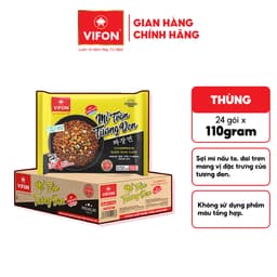 Thùng 24 gói Mì Nấu Mì Trộn tương đen VIFON 110gr/ gói sợi to dai giòn vị cay bùng nổ TẠP HÓA BÁN_SỈ 2