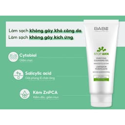 Sữa Rửa Mặt BABE Stop Akn Purifying Cleansing Gel Giúp Kiểm Soát Dầu, Giảm Mụn 200ml 7