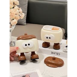 Hộp đựng tăm bông , tăm chỉ nha khoa, cọ trang điểm,… hình con mắt hoạt hình dễ thương - tiện lợi 4
