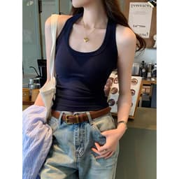 Áo ba lỗ nữ thun tăm lạnh mát mịn- Áo 2 dây bản to tanktop phù hợp đi tập đi chơi m894 5