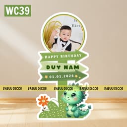 Cây Welcome trang trí bàn tiệc sinh nhật thôi nôi đầy tháng bé trai bé gái 8