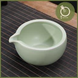 Chawan, chén pha matcha có miệng rót - XANH (mã JJ-05) 1