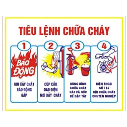 (X39) Bộ nội quy, tiêu lệnh phòng cháy chữa cháy dán kho xưởng, cửa hàng - Tiêu lệnh PCCC dán tường 3