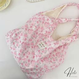 Túi Xách Vải Họa Tiết Hoa Nhẹ Nhàng Túi Tote Đeo Vai Nữ Thời Trang Đi Biển, nhatle.store2 9