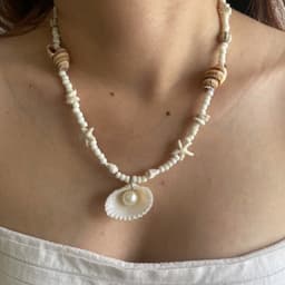 [Sẵn] Bộ Vòng Cổ Và Vòng Tay Đi Biển Ocean Charm Hạt Cườm Mặt Vỏ Sò Ốc Phụ Kiện Trang Sức Dây Chuyền Biển 5