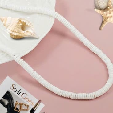 Vòng Cổ Đi Biển Choker Đá Tự Nhiên Unisex Ocean Charm - Phụ Kiện Trang Sức Dây Chuyền Chocker