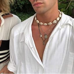 Vòng Cổ Nam Vỏ Sò Ocean Charm -  Dây Rút Dễ Điều Chỉnh Kích Thước  - Unisex - Phụ Kiện Đi Biển 6