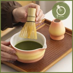 Bộ combo bát chawan và đế gác chổi chasen pha matcha ( mã CW-09) 4