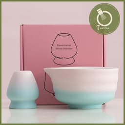 Bộ combo bát chawan và đế gác chổi chasen pha matcha ( mã CW-10) 1