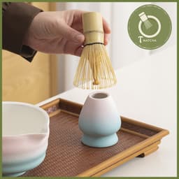 Bộ combo bát chawan và đế gác chổi chasen pha matcha ( mã CW-10) 4