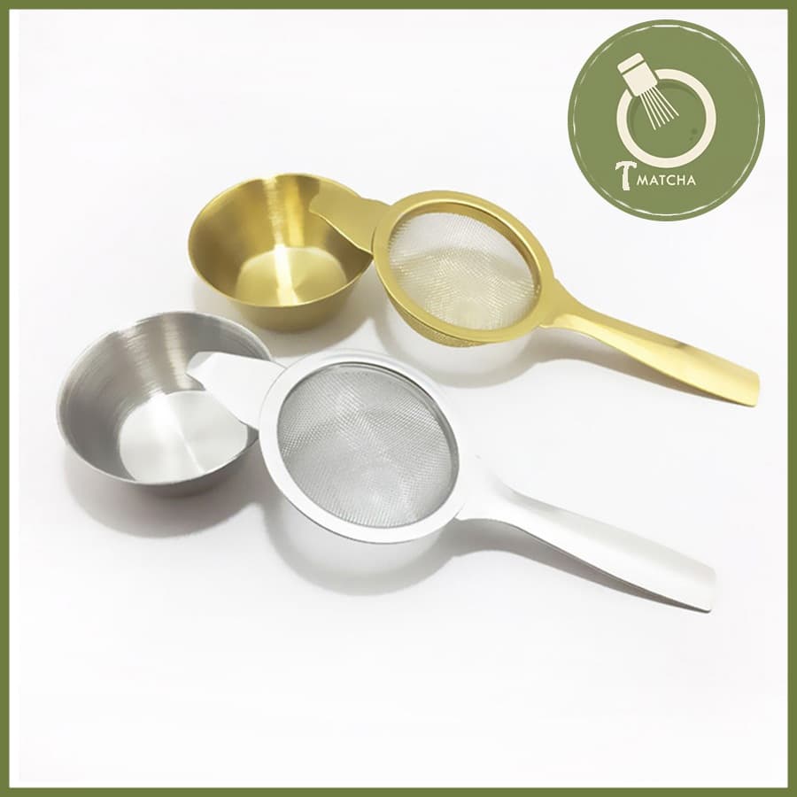 Rây lọc bột matcha kèm cốc hứng bằng inox 304