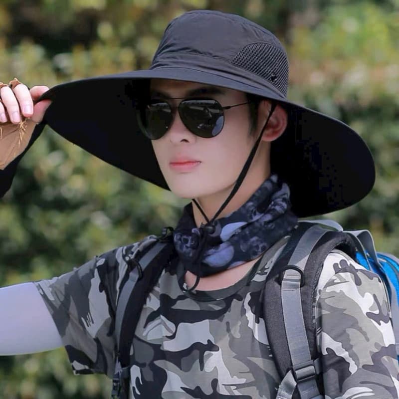Mũ tai bèo rộng vành thời trang, thoáng khí, chống nắng hiệu quả cho câu cá (giadungtranlinh)