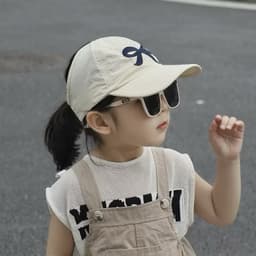 Mũ nón cho bé gái, Mũ lưỡi trai nửa đầu THÊU NƠ cực xinh chất mềm thoáng mát cho bé từ 3-10 tuổi đi biển đi chơi NHÀ TH 3