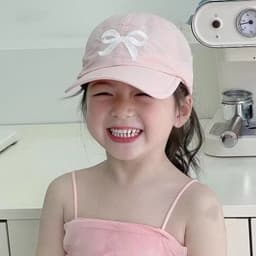 Mũ nón cho bé gái, Mũ lưỡi trai nửa đầu THÊU NƠ cực xinh chất mềm thoáng mát cho bé từ 3-10 tuổi đi biển đi chơi NHÀ TH 2