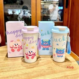 Cốc giữ nhiệt hoạ tiết cute, đáng yêu dung tích 550ml. Lõi Inox 304 kèm 1 lớp chân không giúp giữ nhiêt tốt hơn VINBEO 2