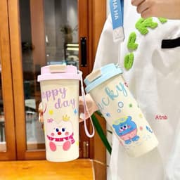 Cốc giữ nhiệt hoạ tiết cute, đáng yêu dung tích 550ml. Lõi Inox 304 kèm 1 lớp chân không giúp giữ nhiêt tốt hơn VINBEO 3