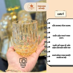 Bộ Bình Nước Hàng Cao Cấp Chất Liệu Thủy Tinh Chịu Nhiệt Màu Hổ Phách Vân Tổ Ong Kèm Khay Và Giá úp Hươu 5