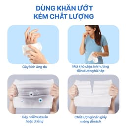 Khăn ướt Topgia cao cấp 80 tờ 15x20cm, mềm mại, không mùi, an toàn cho da, không chứa parabens. 6