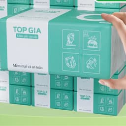 Thùng 20 Gói Giấy Rút Top Gia Chữ C, 100 Rút 4 Lớp Siêu Dai, Không Bị Bụi Giấy Chất Lượng Cao 3