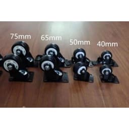 [KKTHN] Bánh Xe Gắn Loa Kéo, Tủ Kệ, Đế Lót Chậu, Bánh Xe Đẩy Hàng Mini Viền Đen Chịu Tải 2