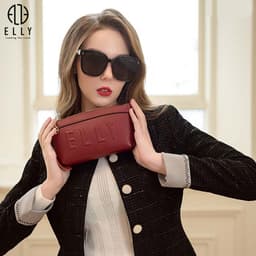 Ví Clutch Nữ Da Thật ELLY EC63 Ví Cầm Tay Dự Tiệc Công Sở Cao Cấp Sang Trọng Thời Trang Chính Hãng 2
